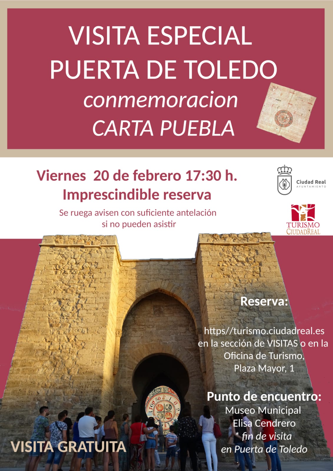 Turismo celebra el 771 aniversario de la Carta Puebla en la Puerta de Toledo